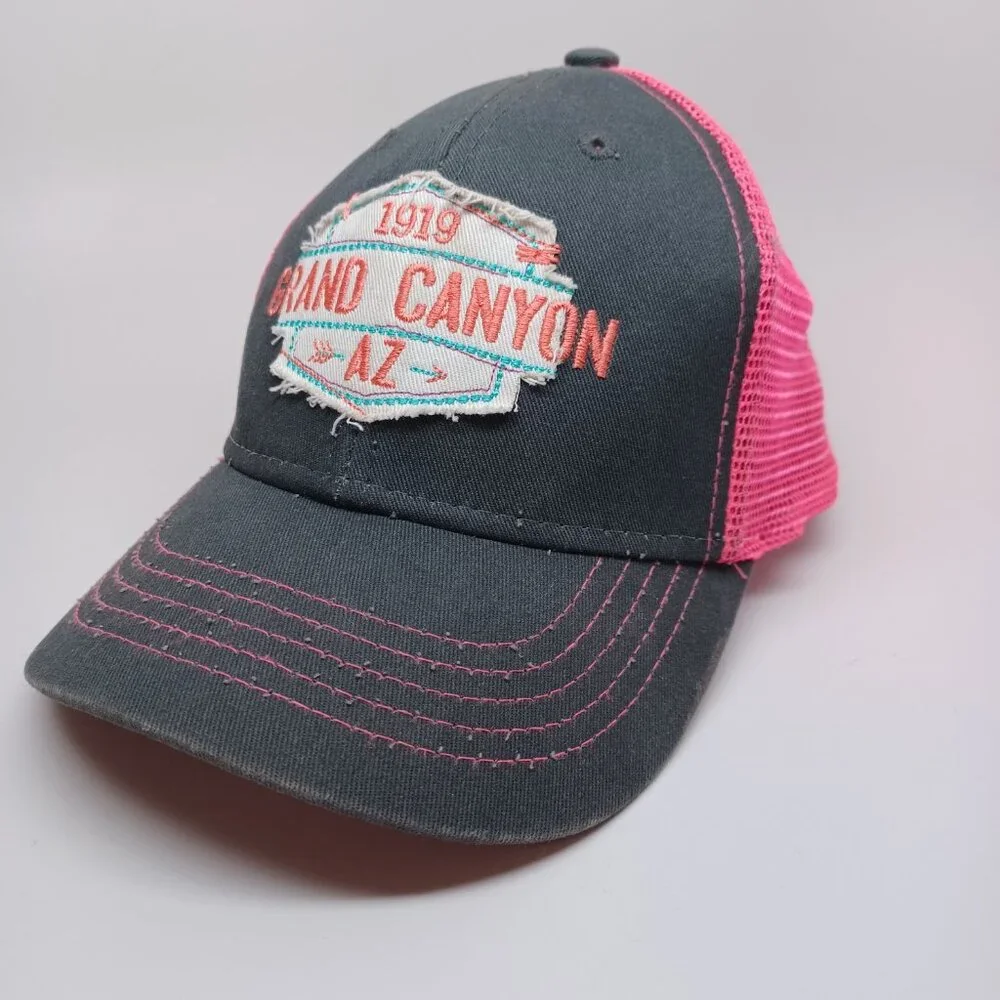 Grand‎ Canyon AZ Ball Cap Ouray Sportswear Snap Back Hat Pink Gray Size Youth